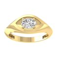 thumbnail image 1 of Araiya Fine Jewelry 10K Yellow Gold Oval-shape Lab Grown Diamond solitaire Engagement Ring (1/2 Cttw, D-F Color, VS1 Clarity) Size 9, 1 of 1