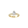 thumbnail image 1 of Araiya Fine Jewelry 10K Yellow Gold Pear and Round-shape Diamond solitaire Engagement Ring (2 1/4 Cttw, I-J Color, I2-I3 Clarity) Size 5.5, 1 of 6