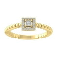 thumbnail image 1 of Araiya Fine Jewelry 10K Yellow Gold Princess and Round shape Lab Grown Diamond Promise Ring ( 1/6 cttw, D-F Color, VS Clarity) Size 7.5, 1 of 4