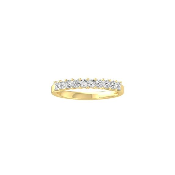 Araiya Fine Jewelry 10K Yellow Gold Princess-shape Diamond Wedding Band Ring (1/2 Cttw, I-J Color, I2-I3 Clarity) Size 7.5