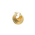 thumbnail image 1 of Araiya Fine Jewelry 10K Yellow Gold Round-shape Diamond Hoop Earrings (1/2 cttw, I-J Color, I2-I3 Clarity), 1 of 1