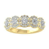 Araiya Fine Jewelry 10K Yellow Gold Round-shape Lab Grown Diamond Anniversary Ring ( 2 cttw, D-F Color, VS Clarity) Size 10