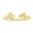thumbnail image 1 of Araiya Fine Jewelry 10K Yellow Gold Round-shape Lab Grown Diamond Bypass Open Band Ring ( 1/10 cttw, D-F Color, VS Clarity) Size 9.5, 1 of 4