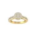 thumbnail image 1 of Araiya Fine Jewelry 10K Yellow Gold Round-shape Lab Grown Diamond Cluster Engagement Ring ( 1/2 cttw, D-F Color, VS Clarity) Size 7, 1 of 4