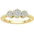 thumbnail image 1 of Araiya Fine Jewelry 10K Yellow Gold Round-shape Lab Grown Diamond Cluster Engagement Ring ( 1/2 cttw, D-F Color, VS Clarity) Size 9.5, 1 of 4