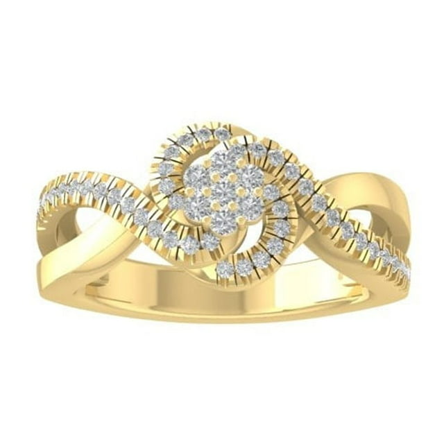 Araiya Fine Jewelry 10K Yellow Gold Round-shape Lab Grown Diamond ...