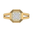 thumbnail image 1 of Araiya Fine Jewelry 10K Yellow Gold Round-shape Lab Grown Diamond Cluster Engagement Ring ( 1/4 cttw, D-F Color, VS Clarity) Size 9.5, 1 of 4