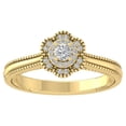 thumbnail image 1 of Araiya Fine Jewelry 10K Yellow Gold Round-shape Lab Grown Diamond Cluster Engagement Ring ( 1/5 cttw, D-F Color, VS Clarity) Size 8, 1 of 4