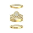 thumbnail image 1 of Araiya Fine Jewelry 10K Yellow Gold Round-shape Lab Grown Diamond Cluster Engagement Ring ( 1 cttw, D-F Color, VS Clarity) Size 5, 1 of 5