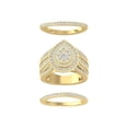 thumbnail image 1 of Araiya Fine Jewelry 10K Yellow Gold Round-shape Lab Grown Diamond Cluster Engagement Ring ( 2 cttw, D-F Color, VS Clarity) Size 9.5, 1 of 5