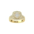 thumbnail image 1 of Araiya Fine Jewelry 10K Yellow Gold Round-shape Lab Grown Diamond Cluster Engagement Ring ( 3/4 cttw, D-F Color, VS Clarity) Size 8.5, 1 of 4