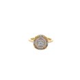 thumbnail image 1 of Araiya Fine Jewelry 10K Yellow Gold Round-shape Lab Grown Diamond Cluster Halo Engagement Ring (1/4 Cttw, D-F Color, VS1 Clarity) Size 6, 1 of 1