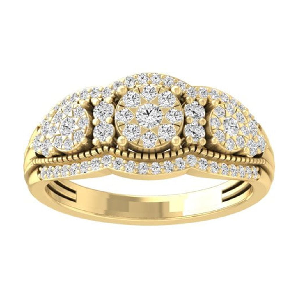 Araiya Fine Jewelry 10K Yellow Gold Roundshape Lab Grown Diamond