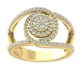 thumbnail image 1 of Araiya Fine Jewelry 10K Yellow Gold Round-shape Lab Grown Diamond Engagement Ring ( 1/2 cttw, D-F Color, VS Clarity) Size 9, 1 of 4