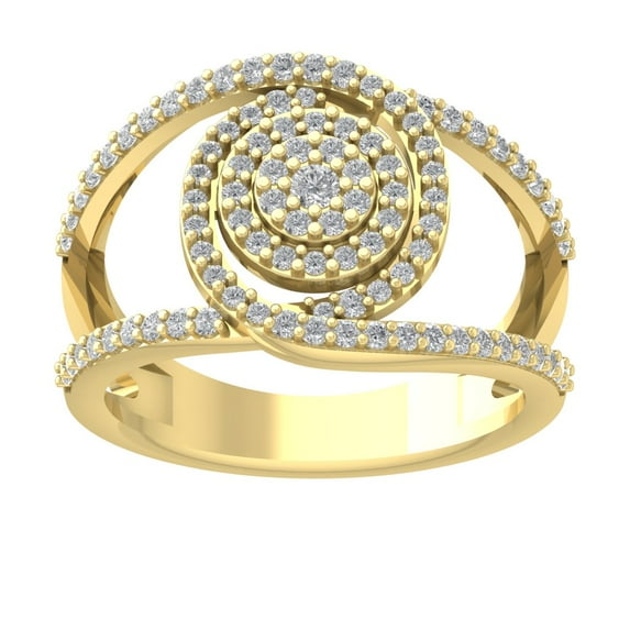 Araiya Fine Jewelry 10K Yellow Gold Round-shape Lab Grown Diamond Engagement Ring ( 1/2 cttw, D-F Color, VS Clarity) Size 9
