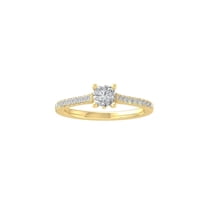 Araiya Fine Jewelry 10K Yellow Gold Round-shape Lab Grown Diamond Engagement Ring ( 3/4 cttw, D-F Color, VS Clarity) Size 10