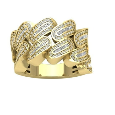 Araiya Fine Jewelry 10K Yellow Gold Round-shape Lab Grown Diamond Fashion Band Ring ( 1 1/4 cttw, D-F Color, VS Clarity) Size 10