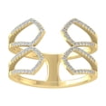 thumbnail image 1 of Araiya Fine Jewelry 10K Yellow Gold Round-shape Lab Grown Diamond Fashion Band Ring ( 1/4 cttw, D-F Color, VS Clarity) Size 10, 1 of 4