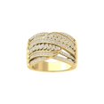 thumbnail image 1 of Araiya Fine Jewelry 10K Yellow Gold Round-shape Lab Grown Diamond Fashion Band Ring ( 5/8 cttw, D-F Color, VS Clarity) Size 9.5, 1 of 4