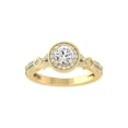 thumbnail image 1 of Araiya Fine Jewelry 10K Yellow Gold Round-shape Lab Grown Diamond Halo Engagement Ring ( 3/4 cttw, D-F Color, VS Clarity) Size 6.5, 1 of 4