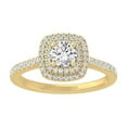 thumbnail image 1 of Araiya Fine Jewelry 10K Yellow Gold Round-shape Lab Grown Diamond Halo Engagement Ring ( 7/8 cttw, D-F Color, VS Clarity) Size 9, 1 of 5