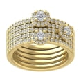 thumbnail image 1 of Araiya Fine Jewelry 10K Yellow Gold Round-shape Lab Grown Diamond Stackable Band Ring ( 1 2/5 cttw, D-F Color, VS Clarity) Size 6.5, 1 of 4