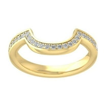 Araiya Fine Jewelry 10K Yellow Gold Round-shape Lab Grown Diamond Wedding Band Ring ( 1/4 cttw, D-F Color, VS Clarity) Size 10