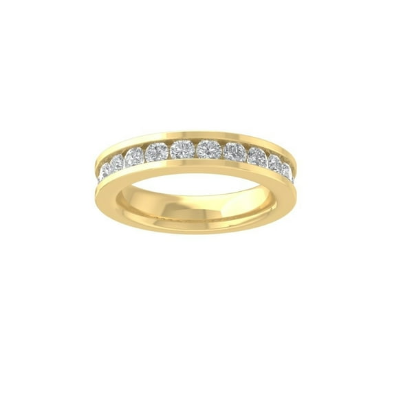 Araiya Fine Jewelry 10K Yellow Gold Round-shape Lab Grown Diamond Wedding Band Ring ( 1/4 cttw, D-F Color, VS Clarity) Size 7
