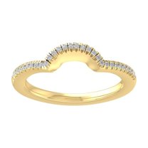Araiya Fine Jewelry 10K Yellow Gold Round-shape Lab Grown Diamond Wedding Band Ring ( 1/8 cttw, D-F Color, VS Clarity) Size 10