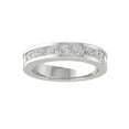 thumbnail image 1 of Araiya Fine Jewelry 14K White Gold Princess-shape Lab Grown Diamond Wedding Band Ring ( 1 1/2 cttw, D-F Color, VS Clarity) Size 8, 1 of 4