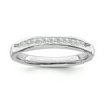 thumbnail image 1 of Araiya Fine Jewelry 14K White Gold Princess-shape Lab Grown Diamond Wedding Band Ring ( 1/2 cttw, D-F Color, VS Clarity) Size 8, 1 of 4