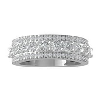 Araiya Fine Jewelry 14K White Gold Round-shape Lab Grown Diamond Anniversary Ring ( 1 3/4 cttw, D-F Color, VS Clarity) Size 5