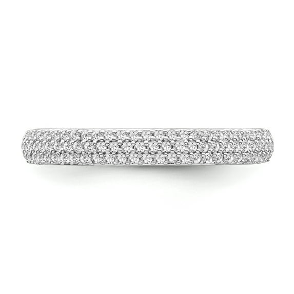 Araiya Fine Jewelry 14K White Gold Round-shape Lab Grown Diamond Anniversary Ring ( 1/3 cttw, D-F Color, VS Clarity) Size 8