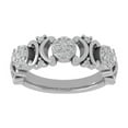 thumbnail image 1 of Araiya Fine Jewelry 14K White Gold Round-shape Lab Grown Diamond Anniversary Ring ( 1/4 cttw, D-F Color, VS Clarity) Size 6, 1 of 4