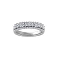 thumbnail image 1 of Araiya Fine Jewelry 14K White Gold Round-shape Lab Grown Diamond Anniversary Ring ( 3/4 cttw, D-F Color, VS Clarity) Size 8.5, 1 of 4