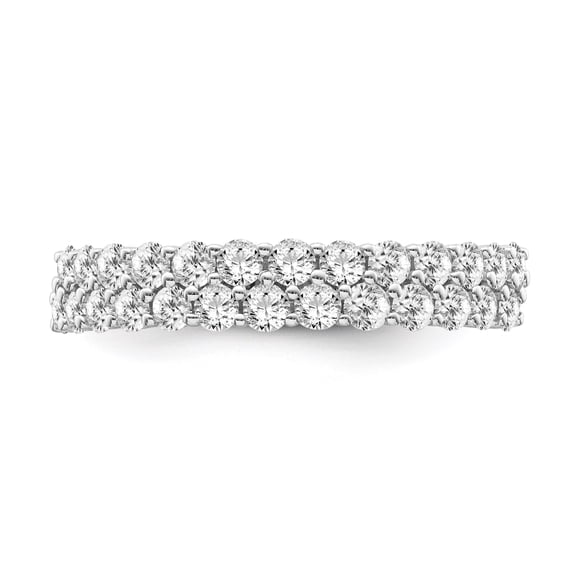 Araiya Fine Jewelry 14K White Gold Round-shape Lab Grown Diamond Anniversary Ring ( 3/4 cttw, D-F Color, VS Clarity) Size 8.5