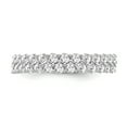 thumbnail image 1 of Araiya Fine Jewelry 14K White Gold Round-shape Lab Grown Diamond Anniversary Ring ( 3/4 cttw, D-F Color, VS Clarity) Size 9, 1 of 4