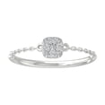 thumbnail image 1 of Araiya Fine Jewelry 14K White Gold Round-shape Lab Grown Diamond Cluster Engagement Ring ( 1/10 cttw, D-F Color, VS Clarity) Size 10, 1 of 4
