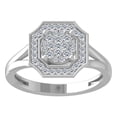 thumbnail image 1 of Araiya Fine Jewelry 14K White Gold Round-shape Lab Grown Diamond Cluster Engagement Ring ( 1/3 cttw, D-F Color, VS Clarity) Size 5, 1 of 4