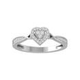 thumbnail image 1 of Araiya Fine Jewelry 14K White Gold Round-shape Lab Grown Diamond Cluster Engagement Ring ( 1/6 cttw, D-F Color, VS Clarity) Size 5, 1 of 4
