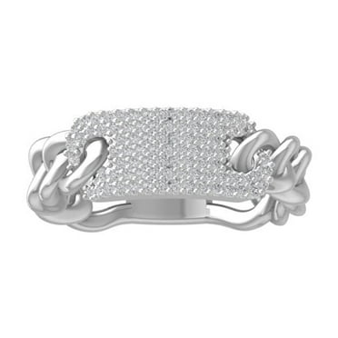 Araiya Fine Jewelry 14K White Gold Round-shape Lab Grown Diamond Fashion Band Ring ( 1/3 cttw, D-F Color, VS Clarity) Size 7