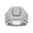 thumbnail image 1 of Araiya Fine Jewelry 14K White Gold Round-shape Lab Grown Diamond Halo Cluster Engagement Ring ( 2 cttw, D-F Color, VS Clarity) Size 9, 1 of 4