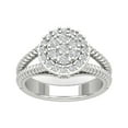 thumbnail image 1 of Araiya Fine Jewelry 14K White Gold Round-shape Lab Grown Diamond Halo Cluster Engagement Ring ( 7/8 cttw, D-F Color, VS Clarity) Size 6.5, 1 of 4