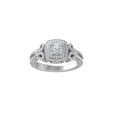 thumbnail image 1 of Araiya Fine Jewelry 14K White Gold Round-shape Lab Grown Diamond Halo Engagement Ring ( 1 cttw, D-F Color, VS Clarity) Size 6, 1 of 4