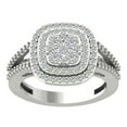 thumbnail image 1 of Araiya Fine Jewelry 14K White Gold Round-shape Lab Grown Diamond Halo Engagement Ring ( 1 cttw, D-F Color, VS Clarity) Size 9, 1 of 4