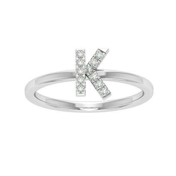 Araiya Fine Jewelry 14K White Gold Round-shape Lab Grown Diamond Infinity Engagement Ring ( 1/10 cttw, D-F Color, VS Clarity) Size 6
