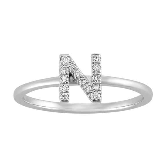 Araiya Fine Jewelry 14K White Gold Round-shape Lab Grown Diamond Infinity Engagement Ring ( 1/10 cttw, D-F Color, VS Clarity) Size 6