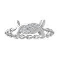 thumbnail image 1 of Araiya Fine Jewelry 14K White Gold Round-shape Lab Grown Diamond Wedding Band Ring ( 1/10 cttw, D-F Color, VS Clarity) Size 10, 1 of 4