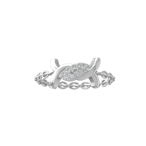 Araiya Fine Jewelry 14K White Gold Round-shape Lab Grown Diamond Wedding Band Ring ( 1/10 cttw, D-F Color, VS Clarity) Size 8.5