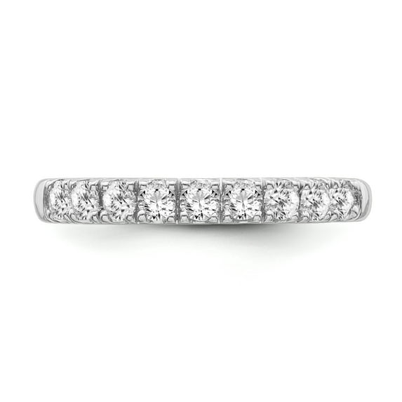 Araiya Fine Jewelry 14K White Gold Round-shape Lab Grown Diamond Wedding Band Ring ( 1/2 cttw, D-F Color, VS Clarity) Size 10